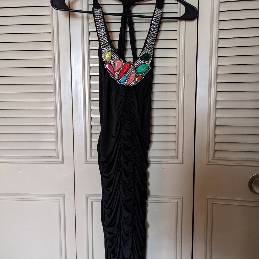 Beaded fitted minidress